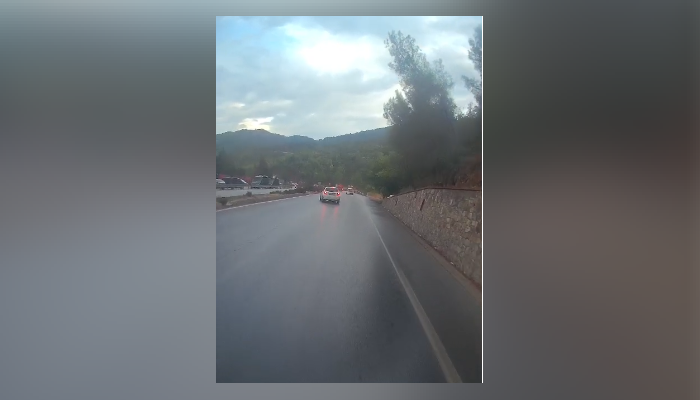 Muğla'da Korkutan Kaza Saniye Saniye Kask Kamerasında