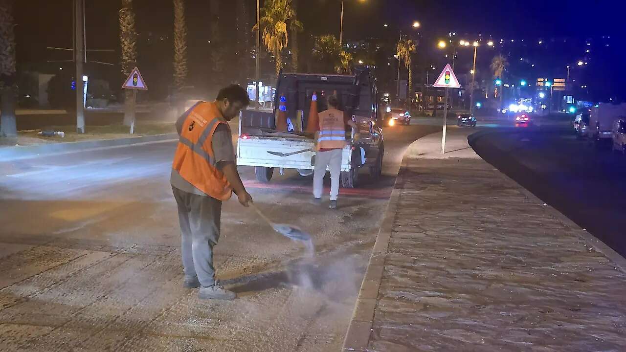 Muğla'da Yola Dökülen Yağ Kazaya Neden Oldu