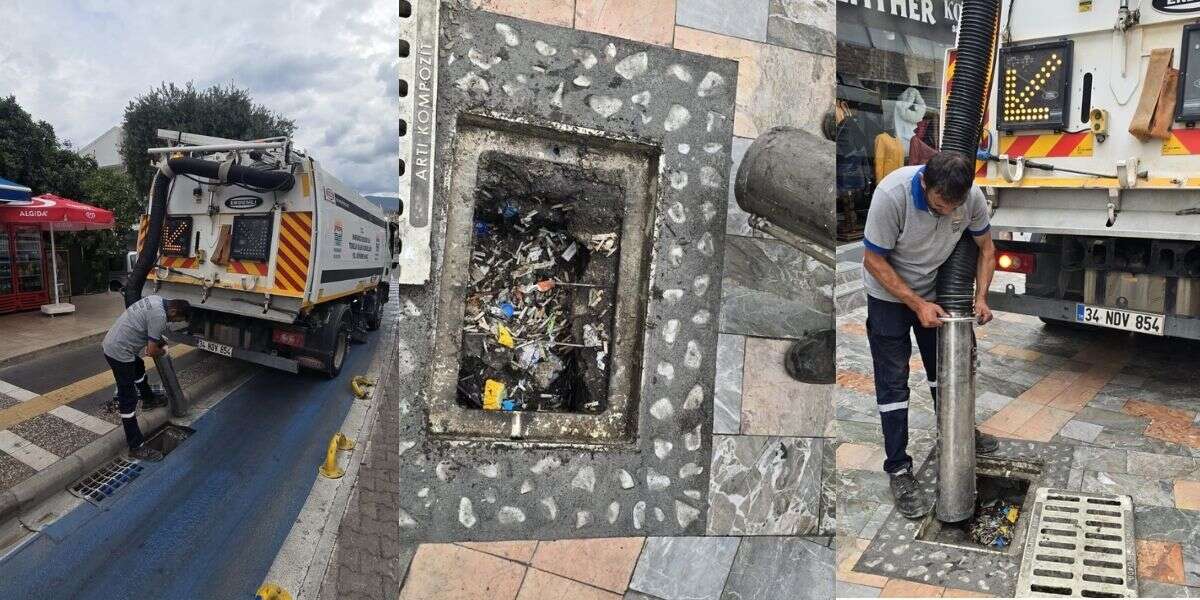 Marmaris’te Yağış Öncesi Mazgal Ve Izgaralara Yoğun Temizlik