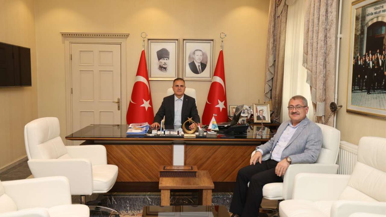 Muğla’da 4 Yıl Görev Yapan Erzurum Müftüsü  Yaşar Çapçı, Vali Akbıyık’ı Ziyaret Etti