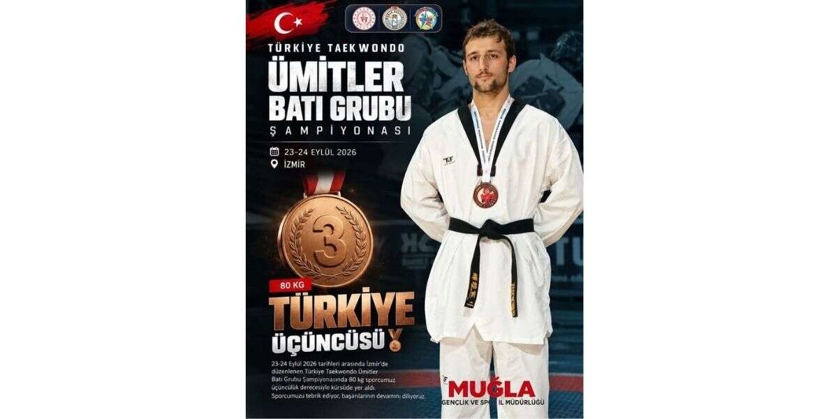Muğlalı Sporcu Semih Karabacak, Türkiye Üçüncüsü Oldu