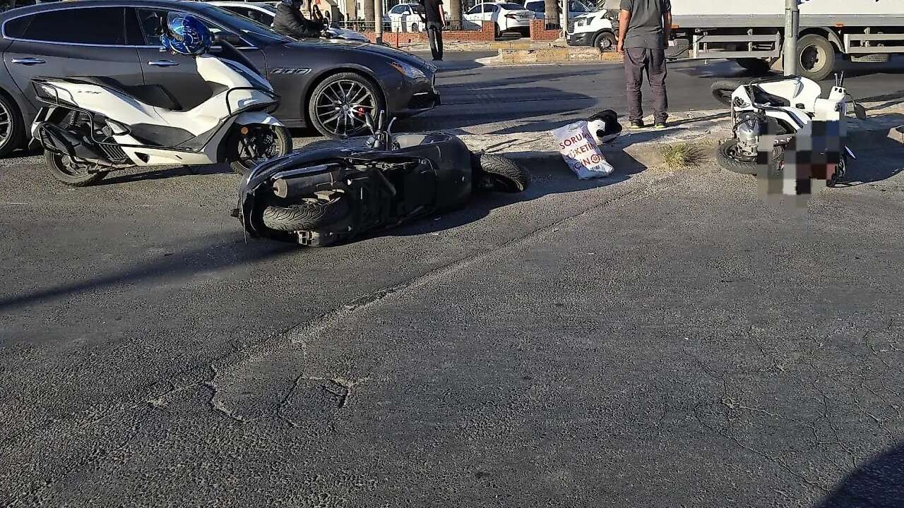 Muğla'da Gidon Hakimiyetini Kaybeden motosikletli kaza yaptı