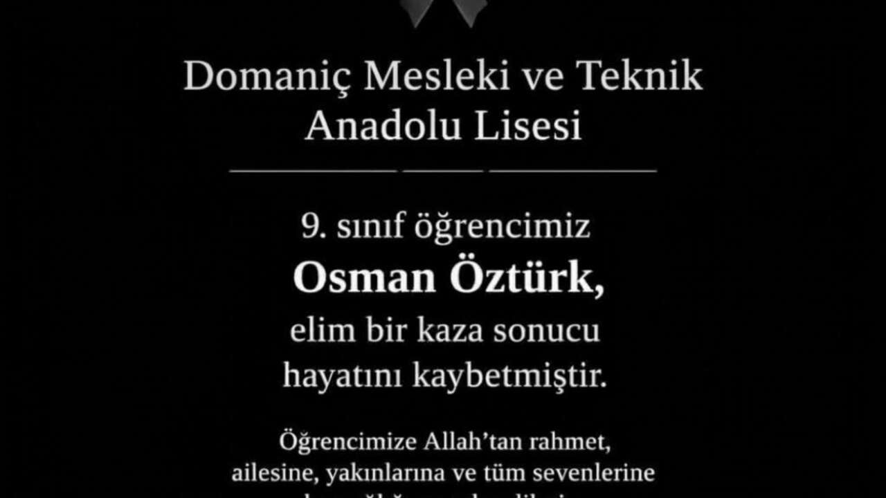 Genç Öğrenciyi Hayattan Koparan Kaza