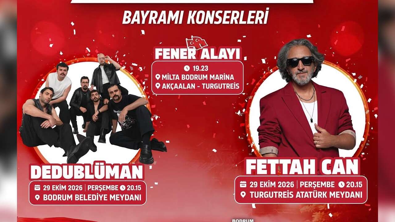 Bodrum’da 29 Ekim Coşkusu Dedublüman ve Fettah Can Konserleriyle Yaşanacak