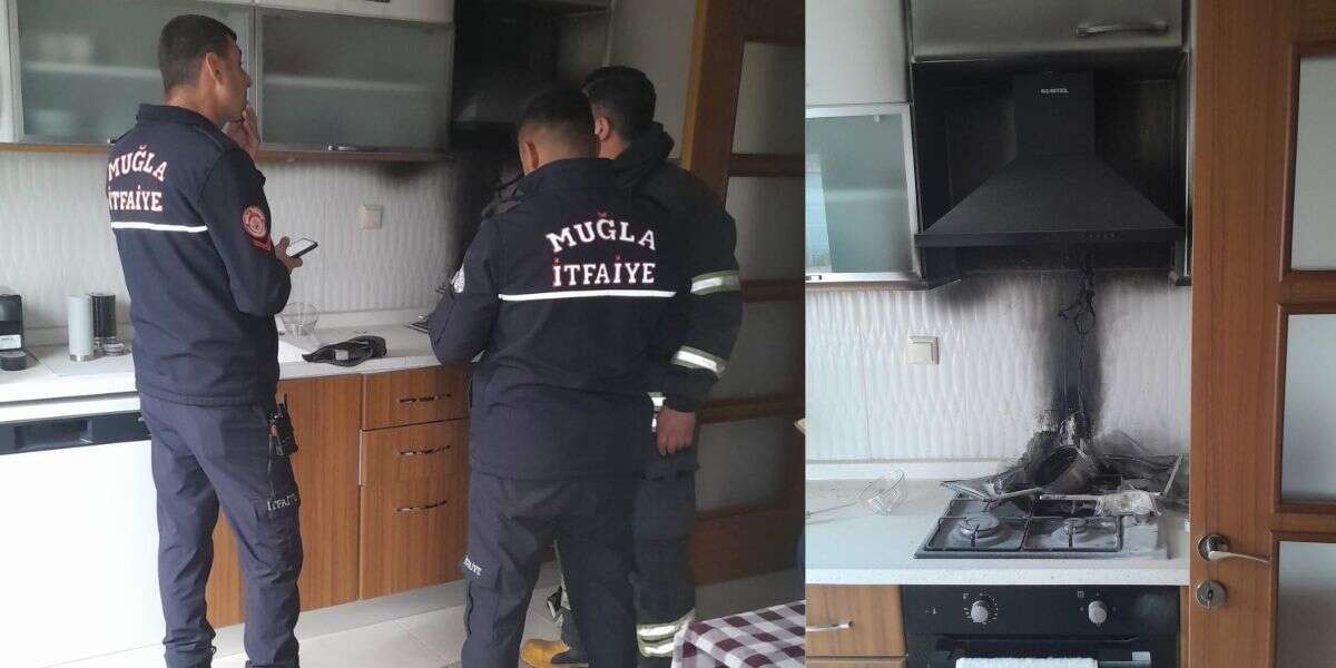 Menteşe’de TOKİ Konutlarında Mutfak Yangını