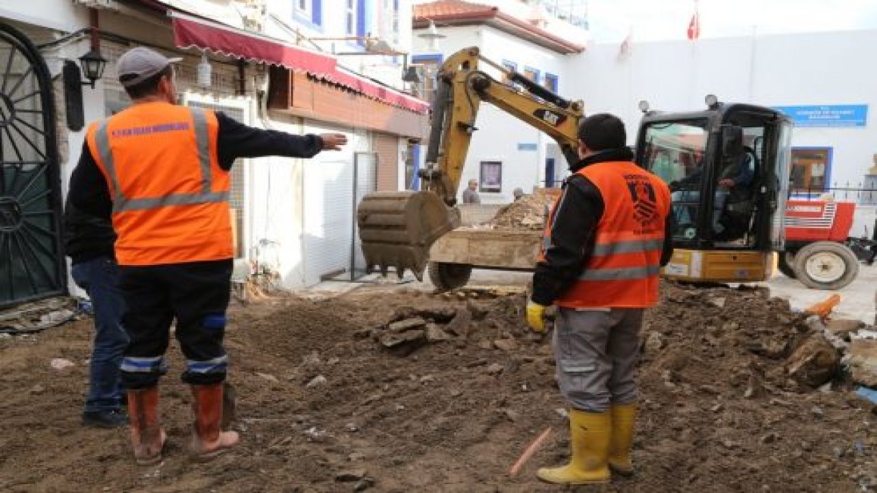 Bodrum çarşısında çalışmalar sürüyor
