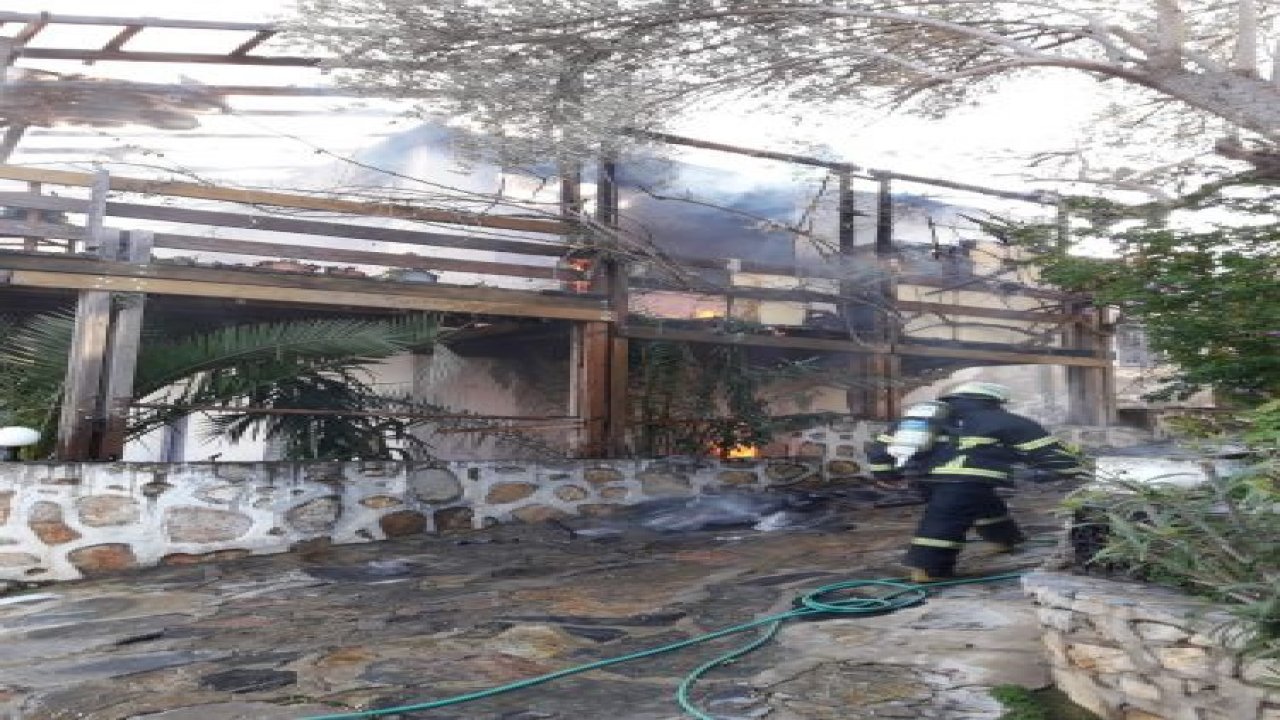 Bodrum'da ev yangını