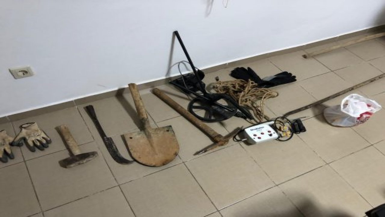 Antik kentte kaçak kazıya suçüstü