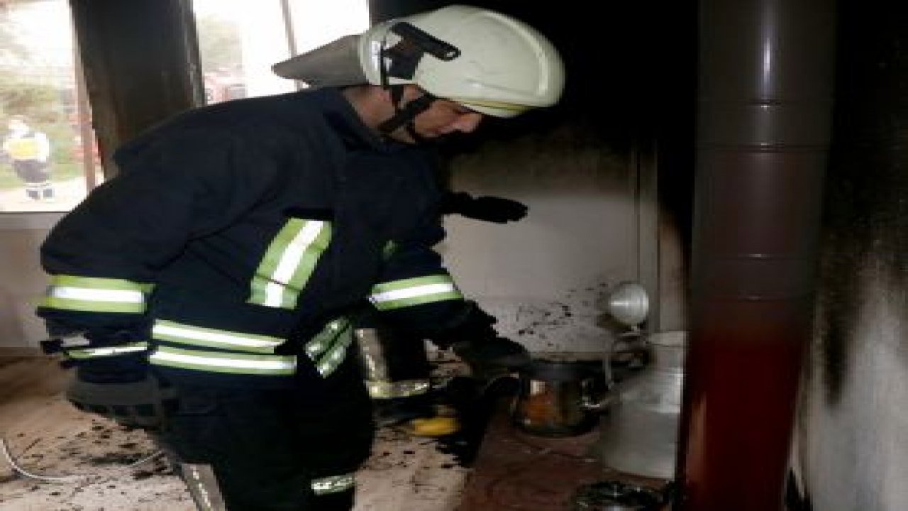 Patlayan televizyon evde yangın çıkardı