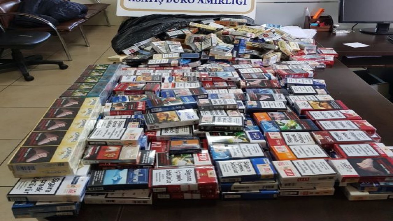 507 paket sigara çaldı polisten kaçamadı