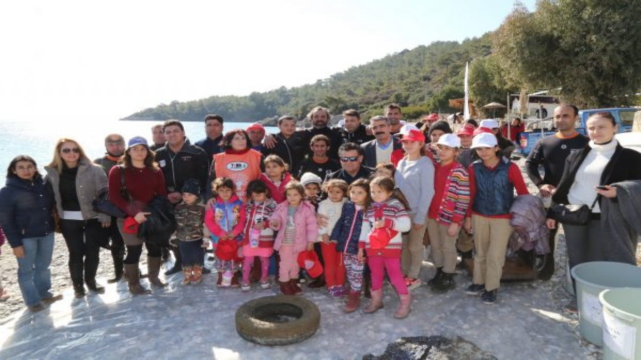 Bodrum'da denizden 150 kilo çöp çıktı