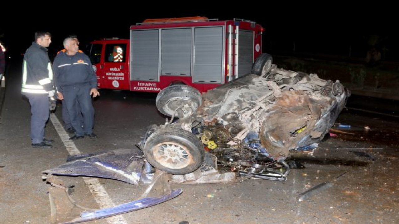 Hurdaya dönen otomobilden yaralı olarak kurtuldular