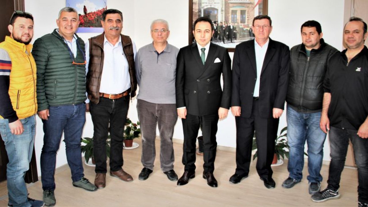 Muhtar ve azalarından kaymakama nezaket ziyareti