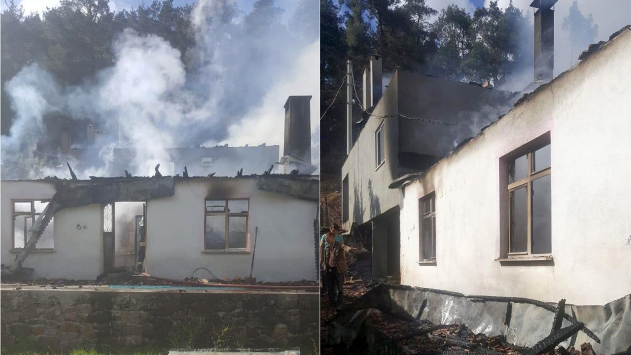 2 ev tamamen yandı