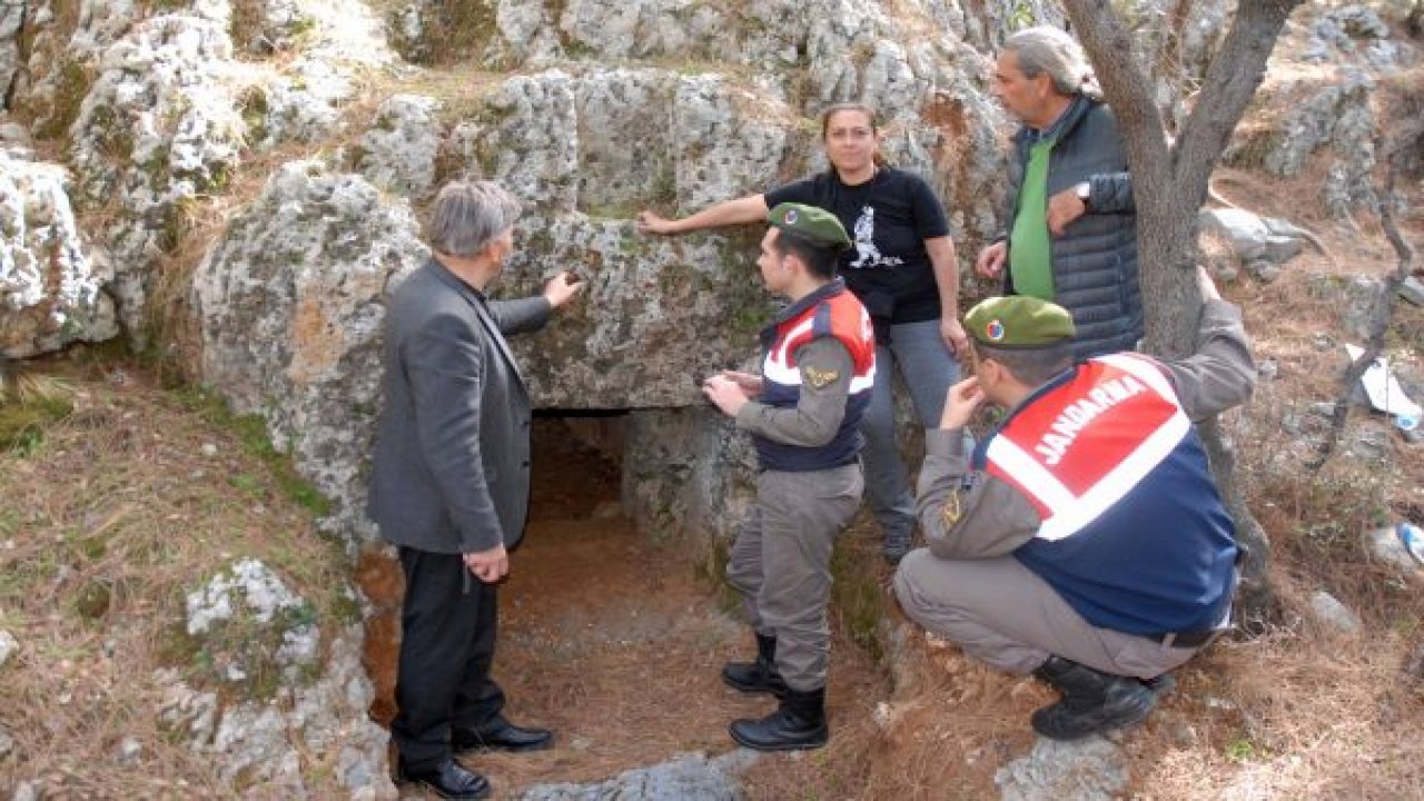Doğa yürüyüşünde kaya mezarı buldular