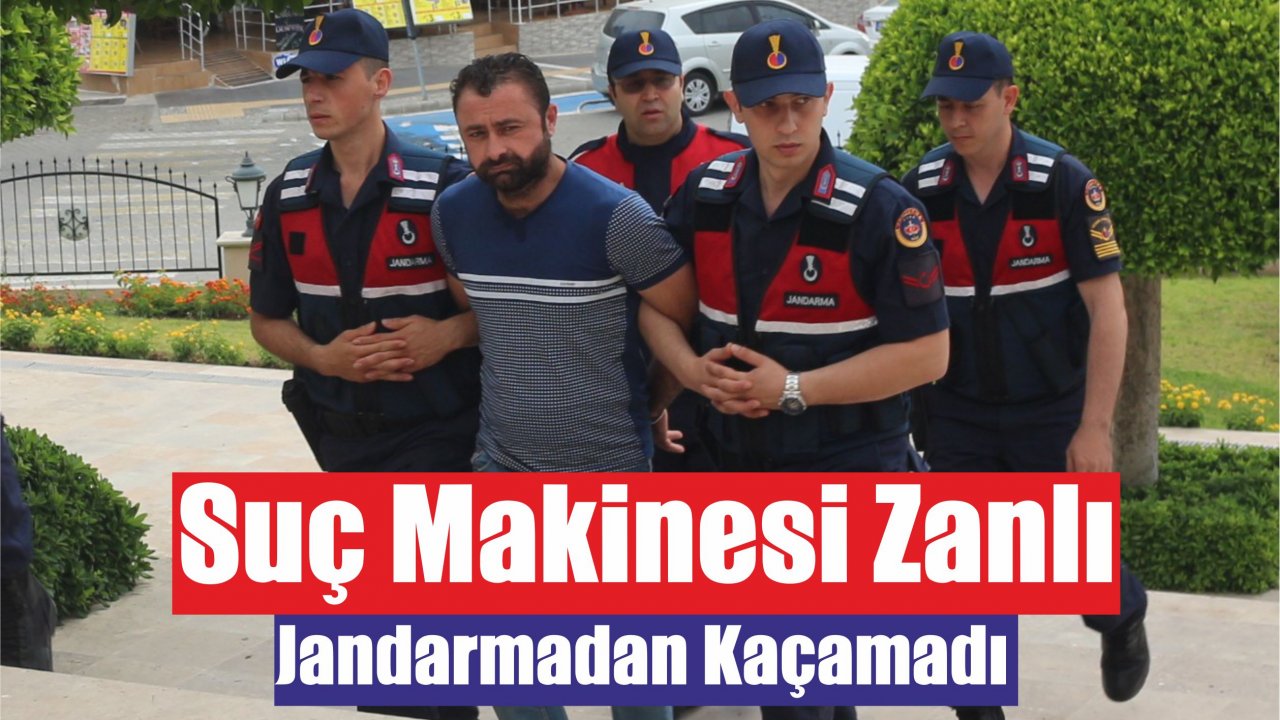 Suç Makinesi Zanlı Jandarmadan Kaçamadı