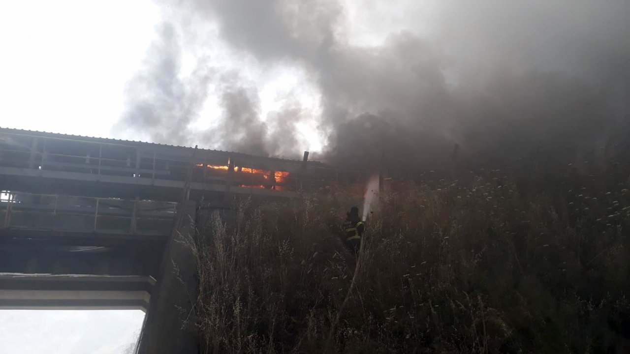 Termik Santralin Kömür Bandında Yangın  