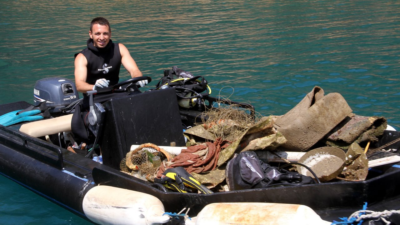 Göcek'te Deniz Dibi Temizliği