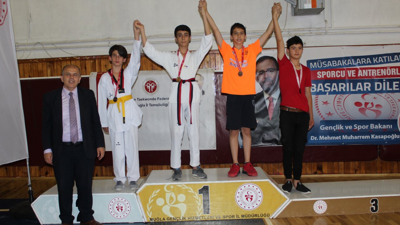 Muğla'da Yıldızlar ve Ümitler Taekwondo İl Şampiyonası Yapıldı