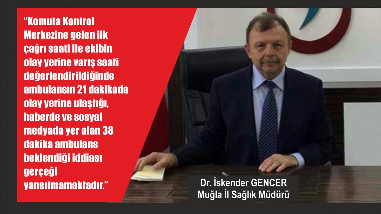 İl Sağlık Müdürü Gencer’den Ambulans Açıklaması