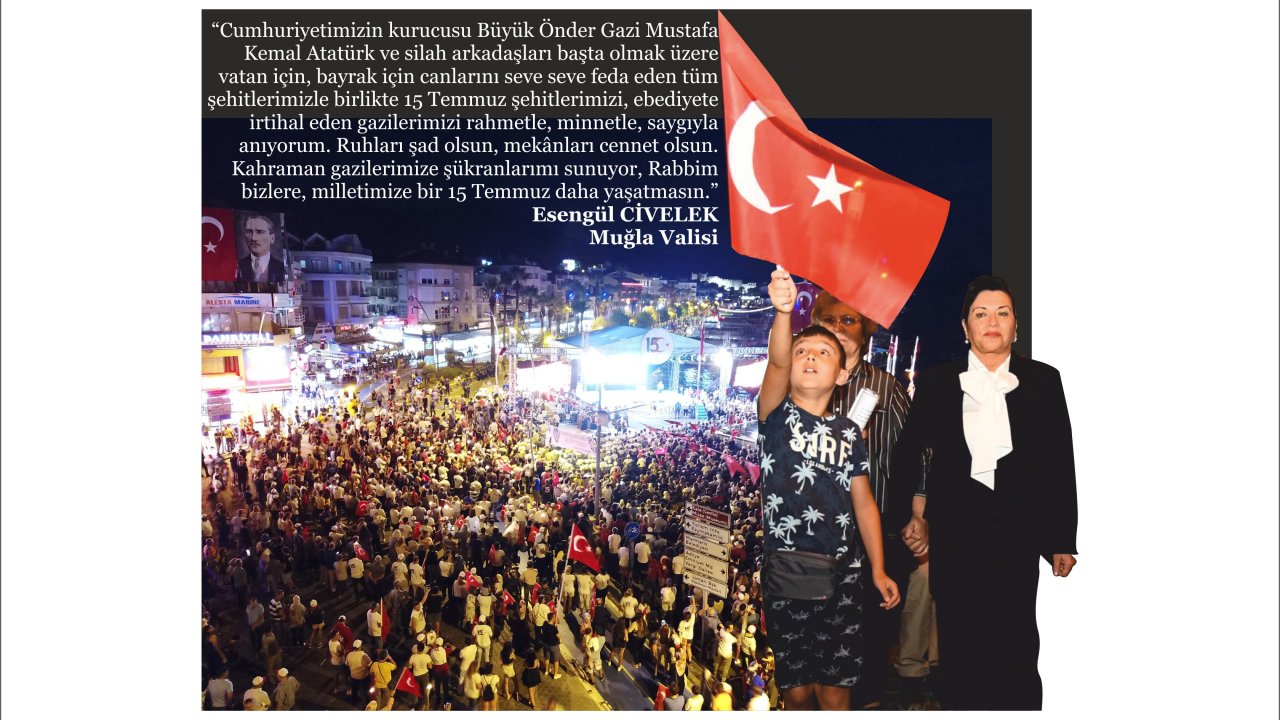 Marmaris'te Demokrasi Yürüyüşü