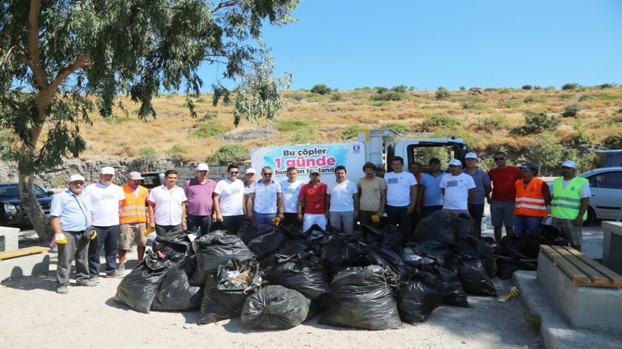 Bodrum’da 4 Saatte 2 Ton Çöp Topladılar