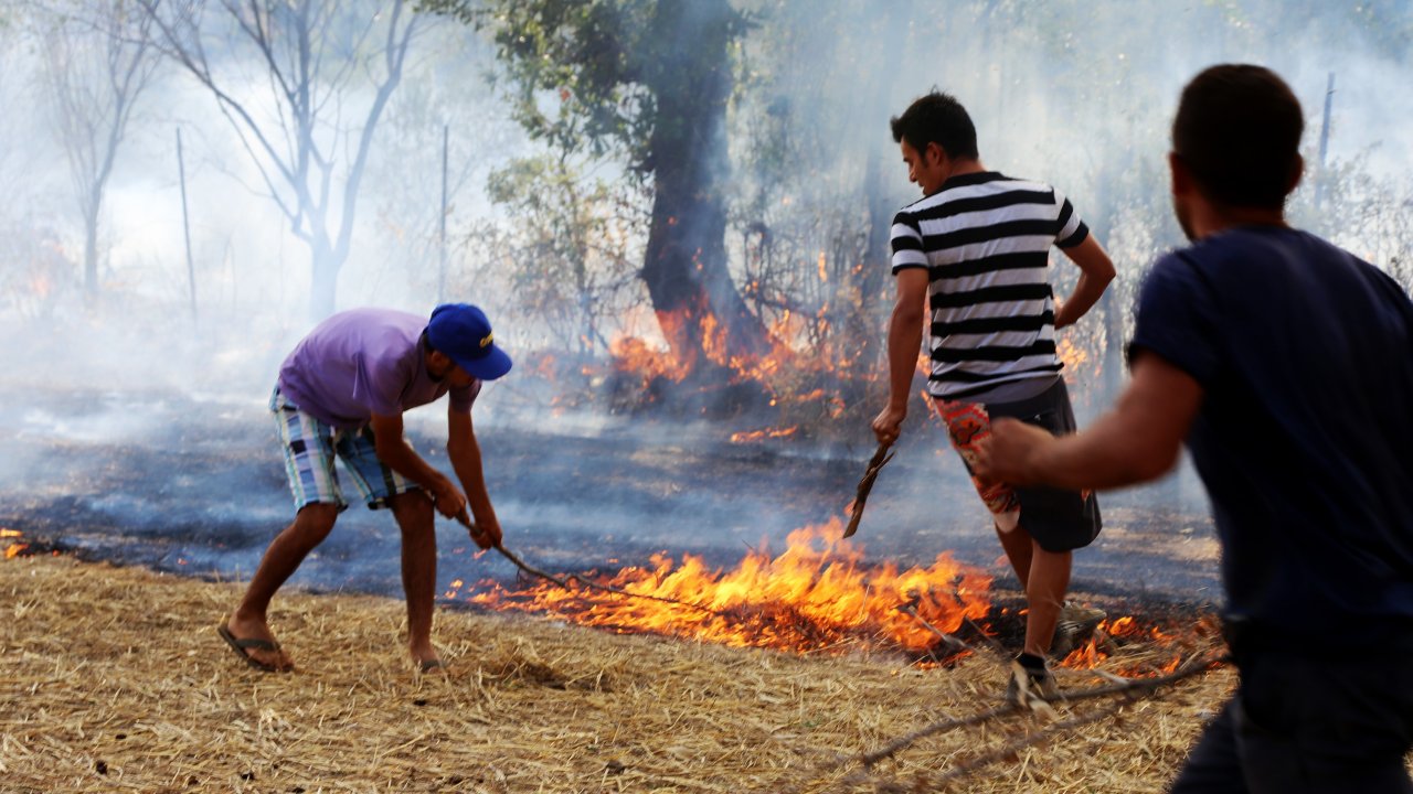 Güreşi Bırakıp Yangına Koştular