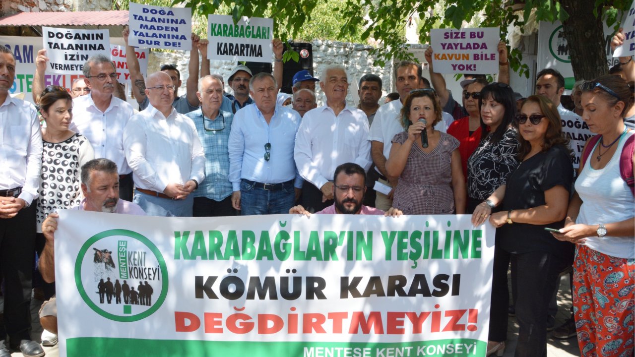 Karabağlar'daki Sondaj Çalışmaları Protesto Edildi
