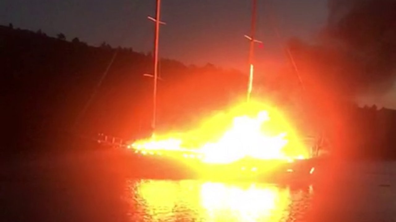 Alevler Lüks Yatı Yuttu