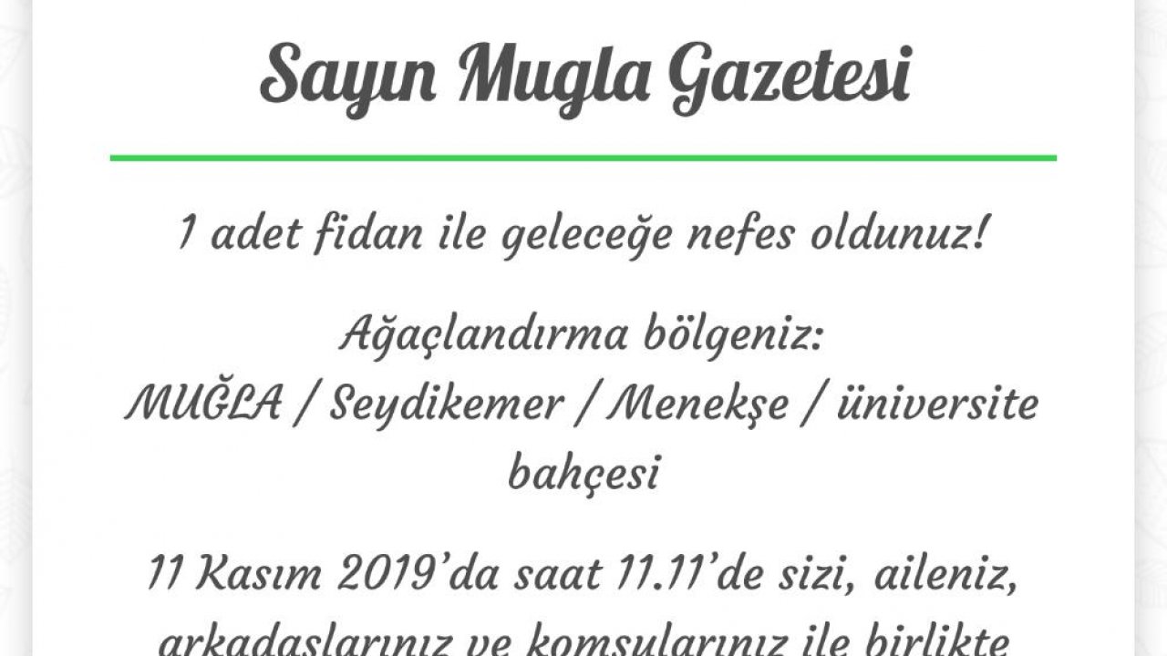 Geleceğe Nefes İçin Son Bir Hafta