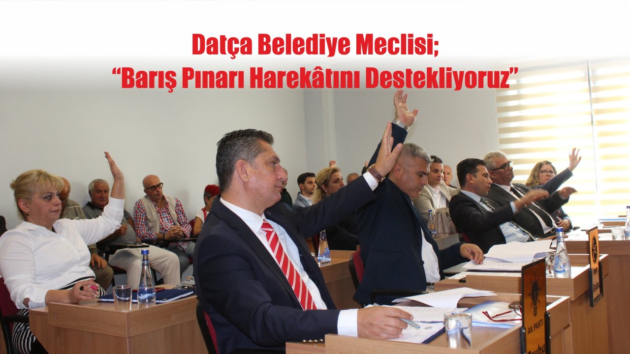 Datça Belediye Meclisi; “Barış Pınarı Harekâtını Destekliyoruz”