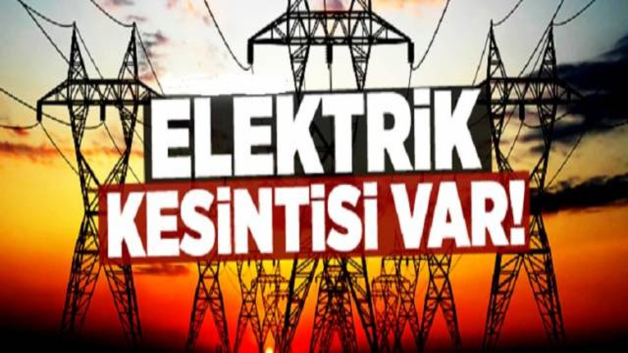Algı ve Yenibağyaka Mahallelerinde Elektrik Kesintisi