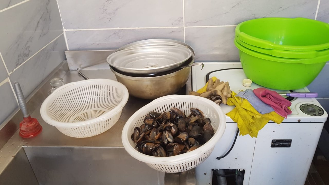 Ruhsatsız Midye İmalathanesi Mühürlendi