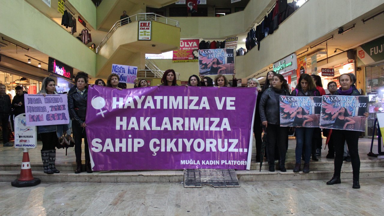 Muğla Kadın Platformu Kadına Şiddete Dikkat Çekti