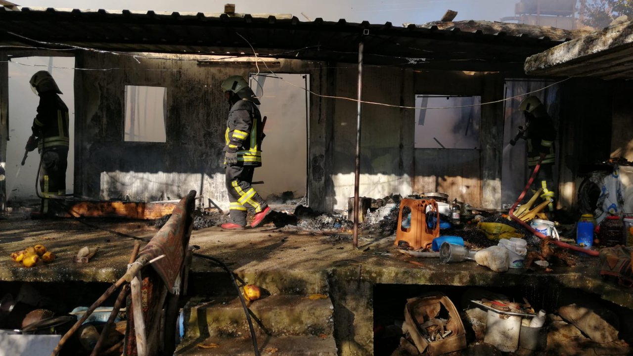 Prefabrik Evde Yangın Çıktı