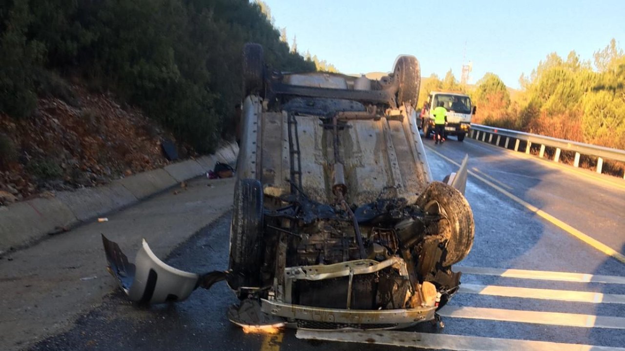 SON DAKİKA- Yerkesik Yolunda Kayan Araç Takla Attı