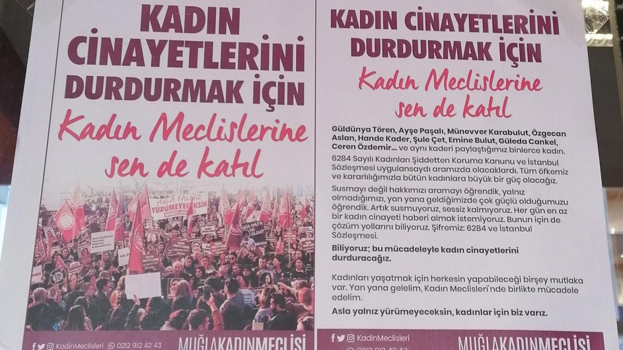 Muğla Kadın Meclis’i, Kadın Cinayetlerine Dur Dedi
