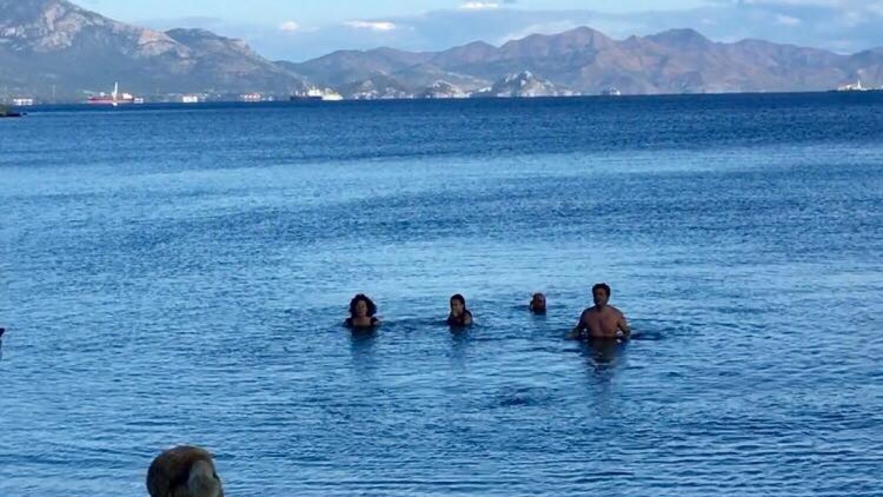 Ocak Ayında Denize Girdiler