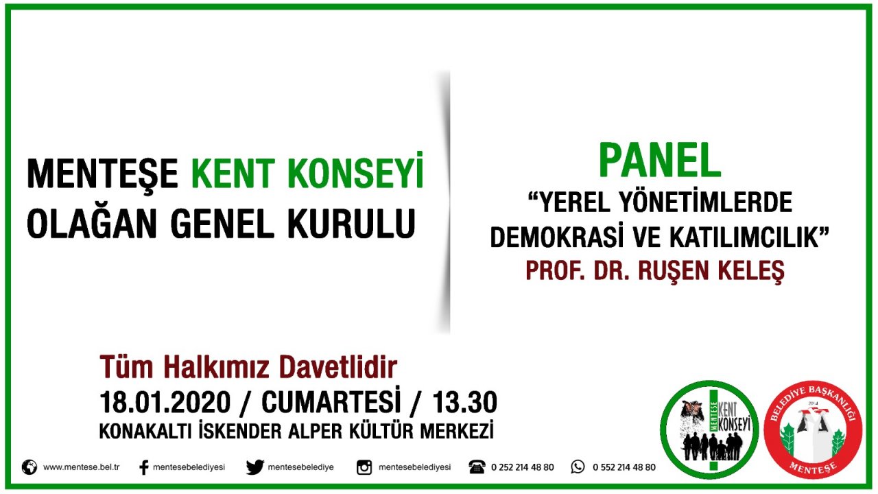Kent Konseyi Cumartesi Günü Panel Düzenliyor