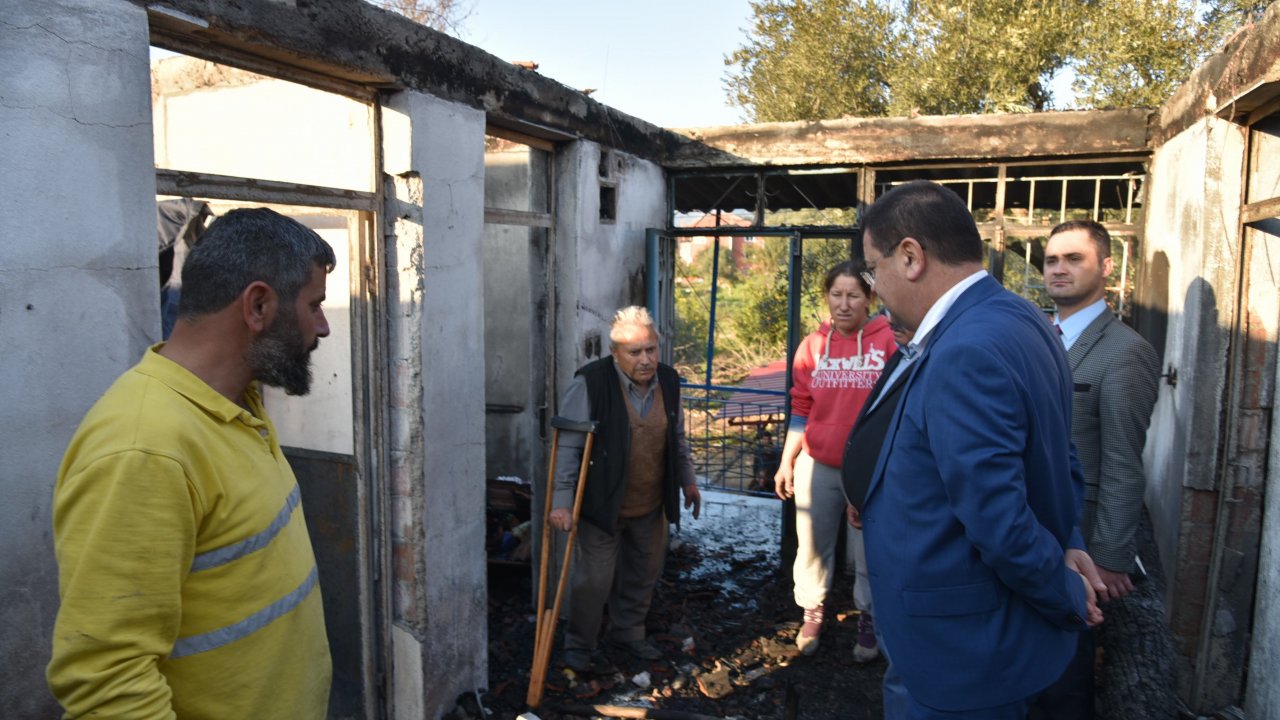 Milas Belediyesi’nden Yangın Mağduru Aileye Yardım Eli