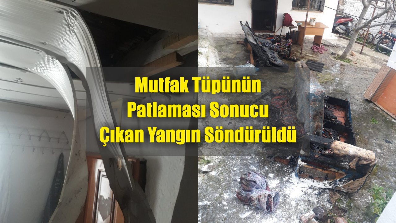 Bodrum'da Mutfak Tüpü Patladı