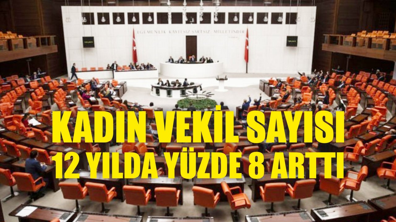 Kadın vekil sayısı 12 yılda % 8 arttı