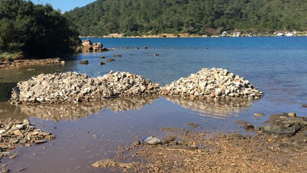 Denize moloz döken kişi hakkında işlem başlatıldı