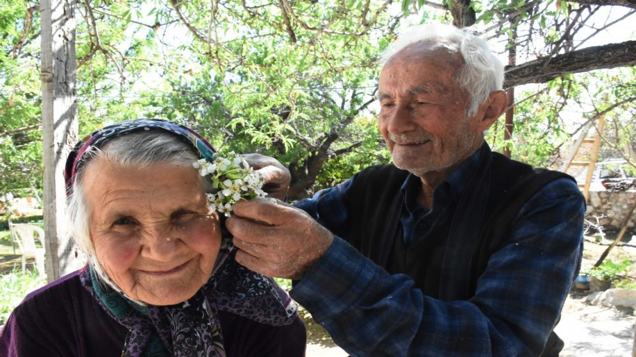 Badem ağaçlarıyla büyüyen 