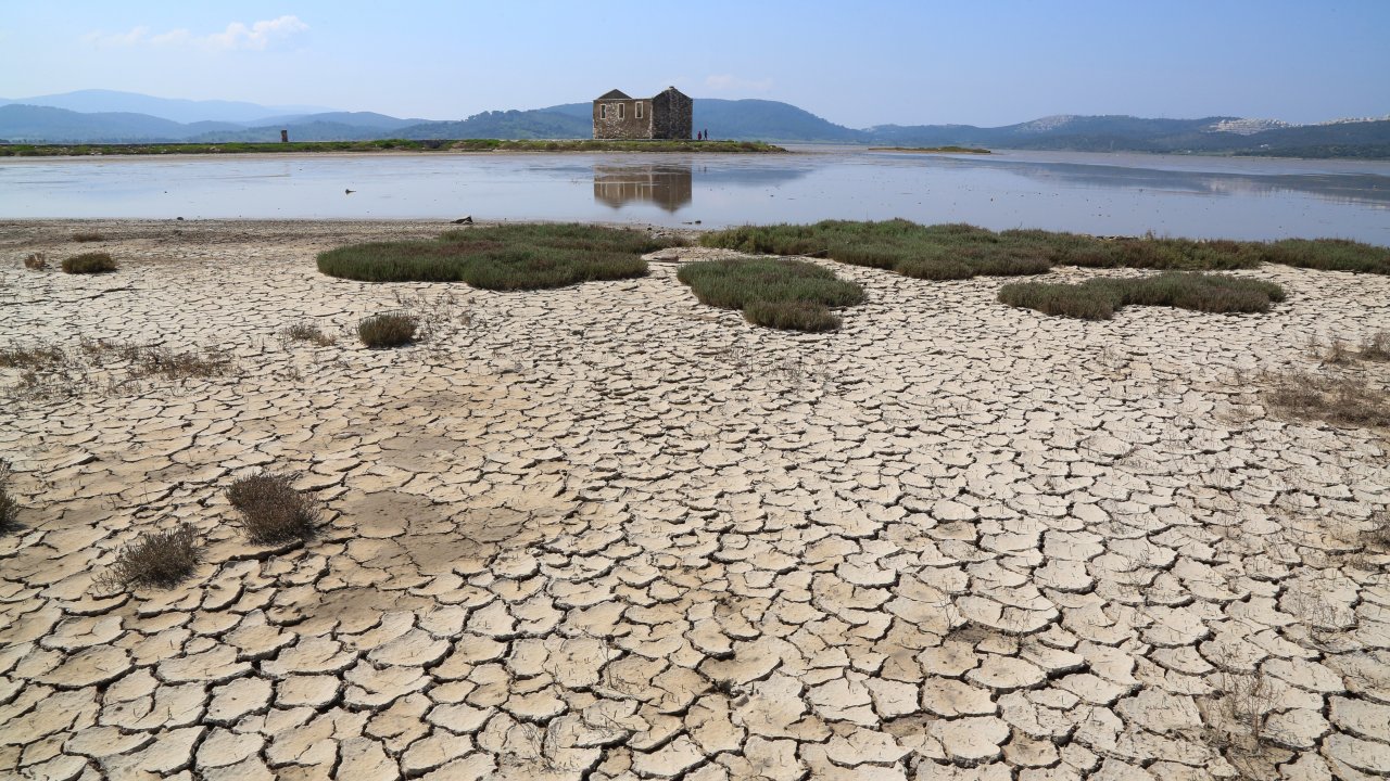 Tuzla Sulak Alanı'nda sular çekildi