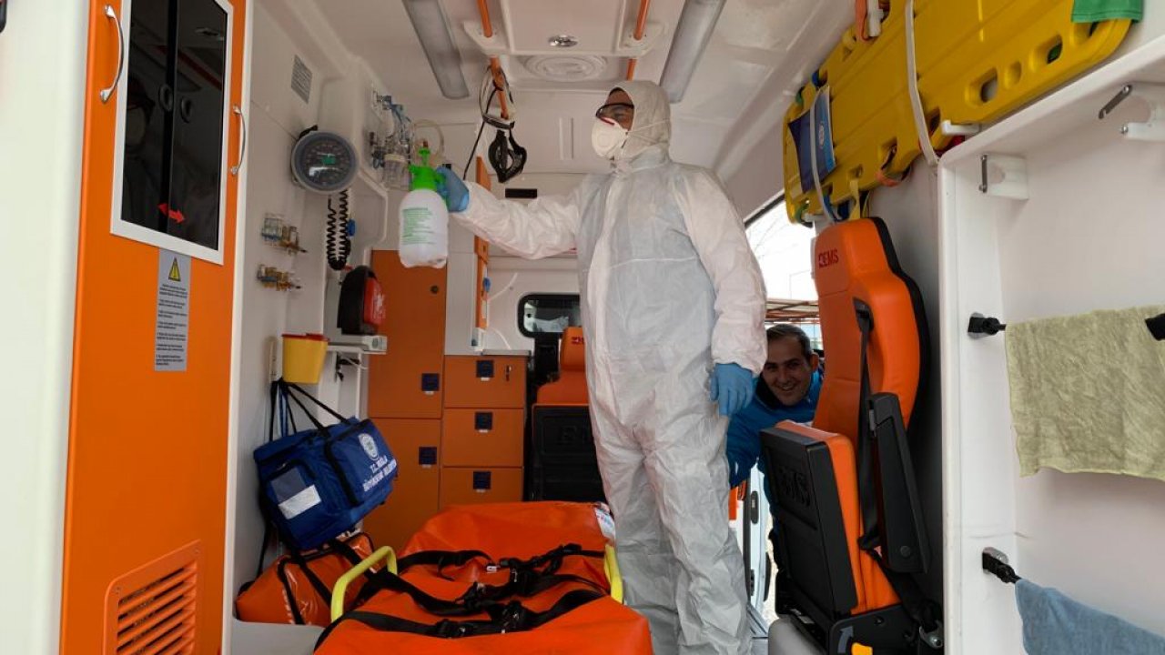Ambulanslar her nakilden sonra dezenfekte ediliyor