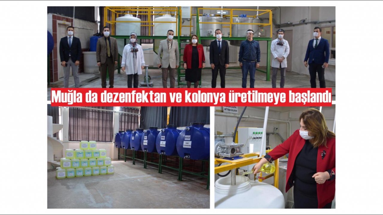 Muğla’da dezenfektan ve kolonya üretilmeye başlandı