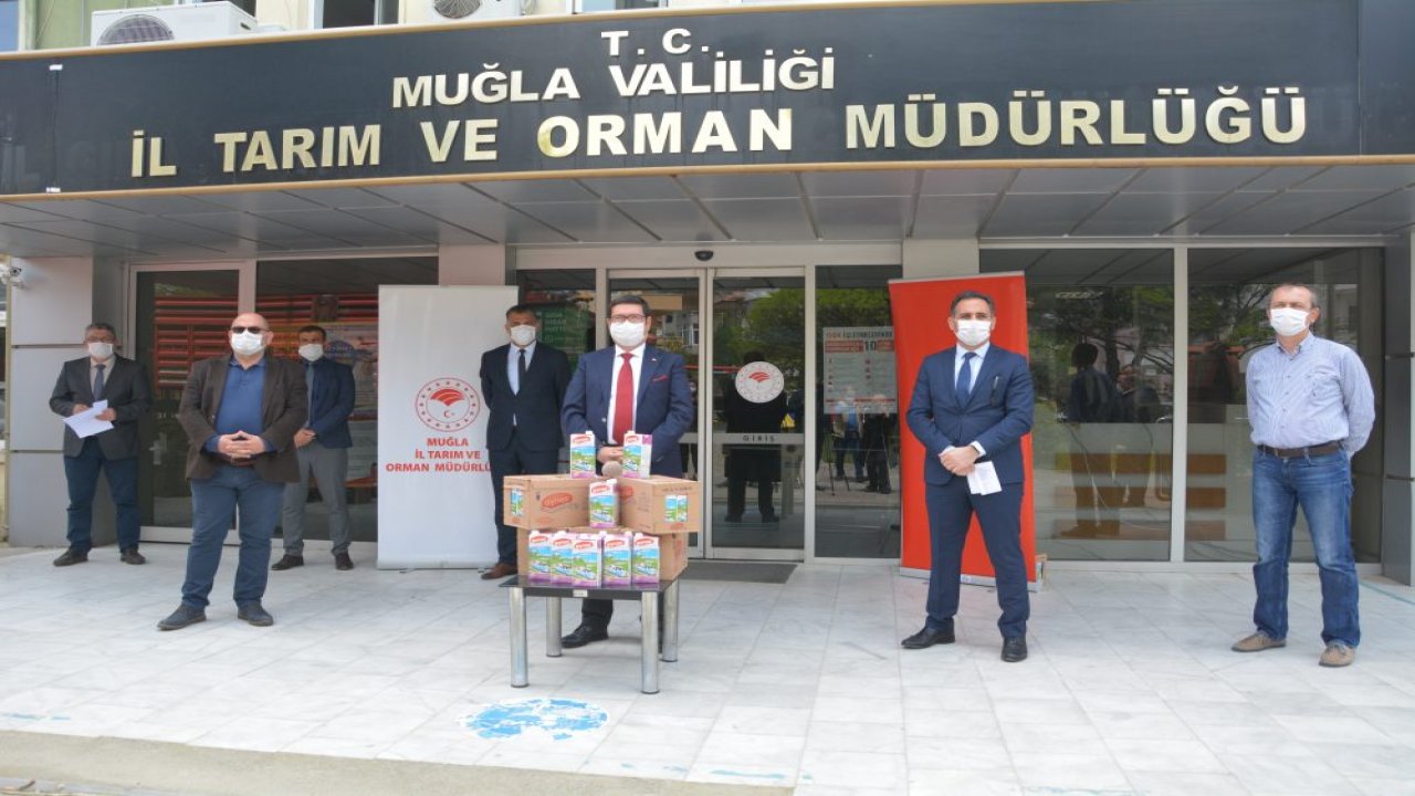 10 ton süt dağıtıldı