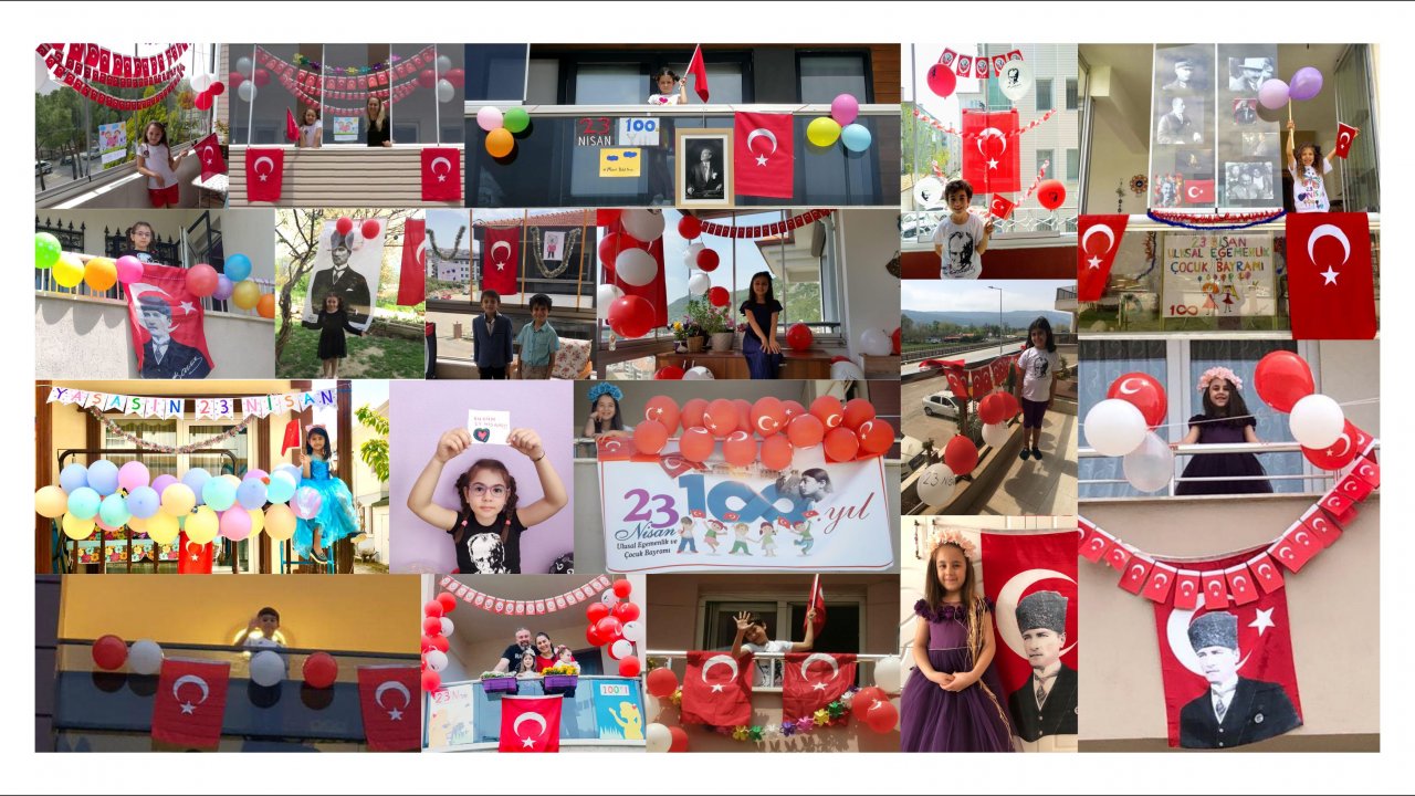 Bu kez sınıflarını değil, evlerinin balkonlarını süslediler