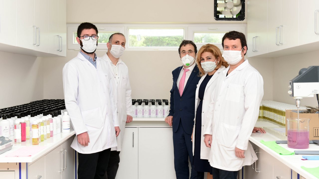 Üniversite organik kolonya ve sabun üretiyor